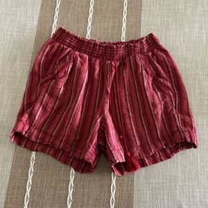 Red striped shorts